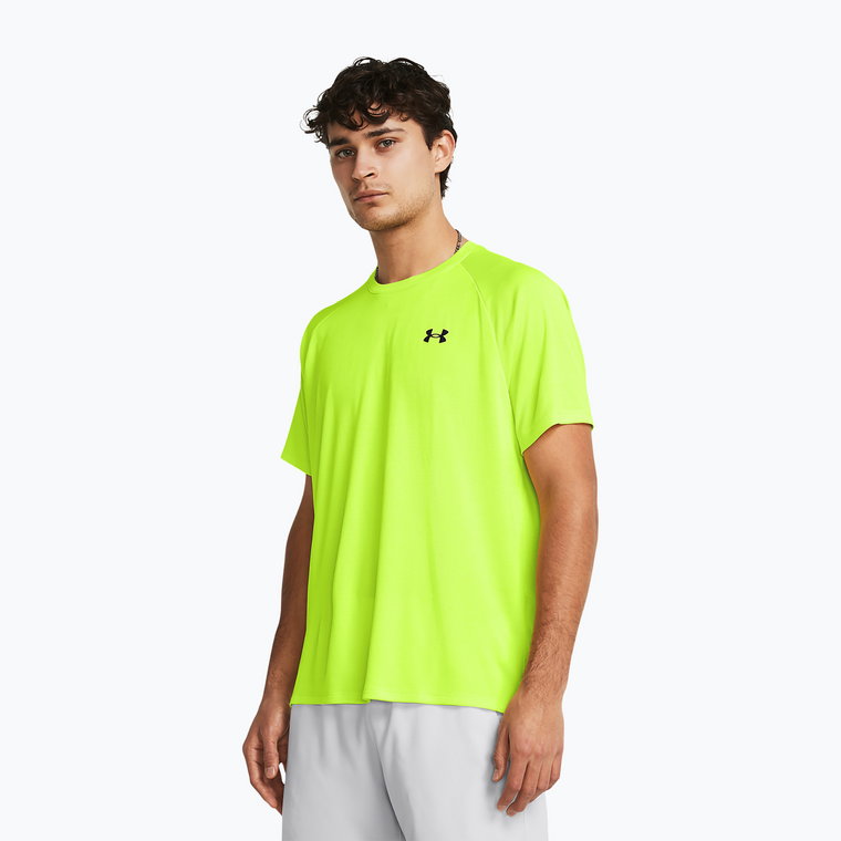 Koszulka treningowa męska Under Armour Tech Textured high vis yellow/black | WYSYŁKA W 24H | 30 DNI NA ZWROT