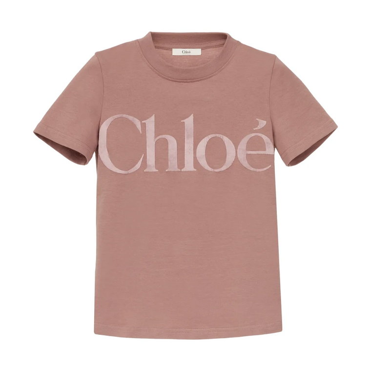 Welurowy Różowy T-shirty i Pola Chloé