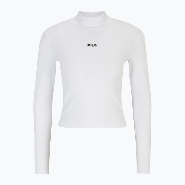 Longsleeve damski FILA Linnuse Cropped Turtle Neck bright white