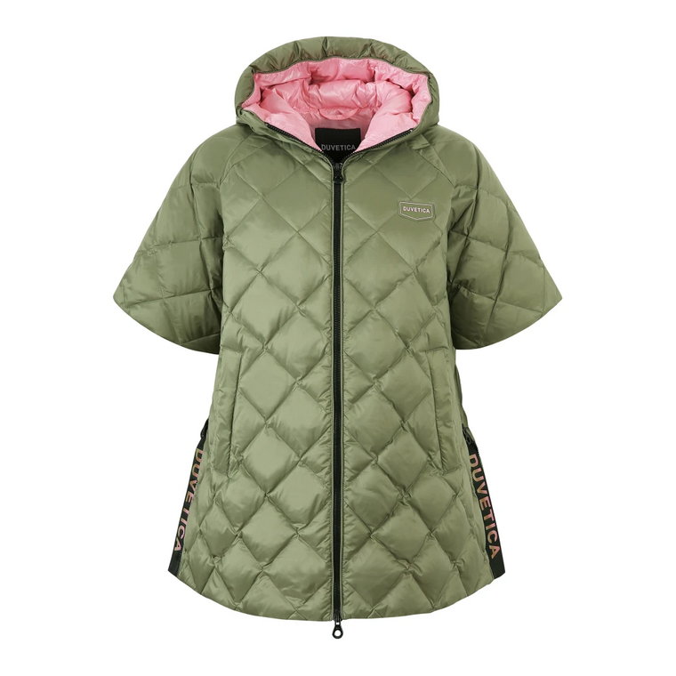 Diamond-Quilted Long Down Jacket Duvetica