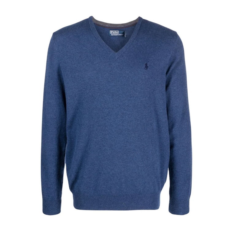 Niebieskie Swetry LS VN Pp-Long Sleeve-Pullover Polo Ralph Lauren