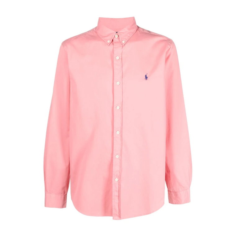 Różowe koszule męskie Ss23 Ralph Lauren