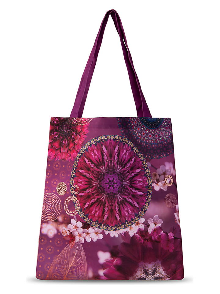Hip Shopper bag "Aluna" w kolorze fioletowym - 45 x 40 cm
