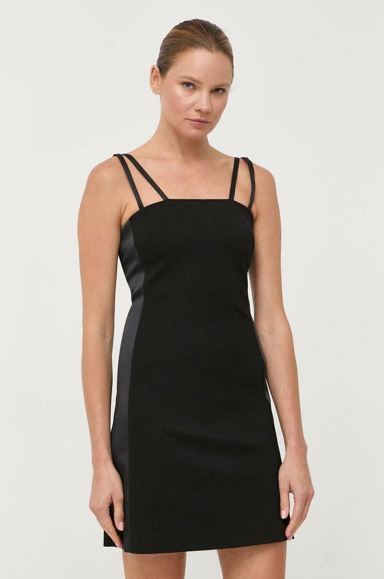 Karl Lagerfeld sukienka kolor czarny mini dopasowana