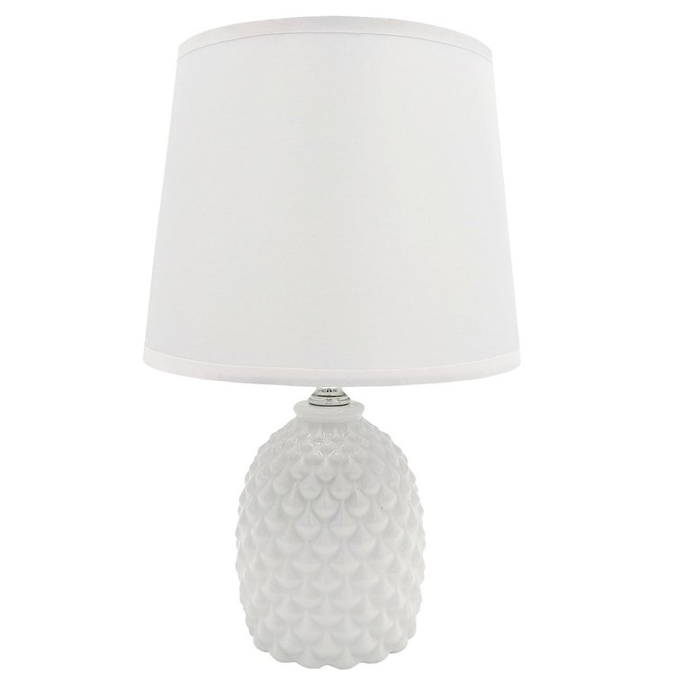 Lampa nocna nowoczesna biała stołowa glamour 29 cm