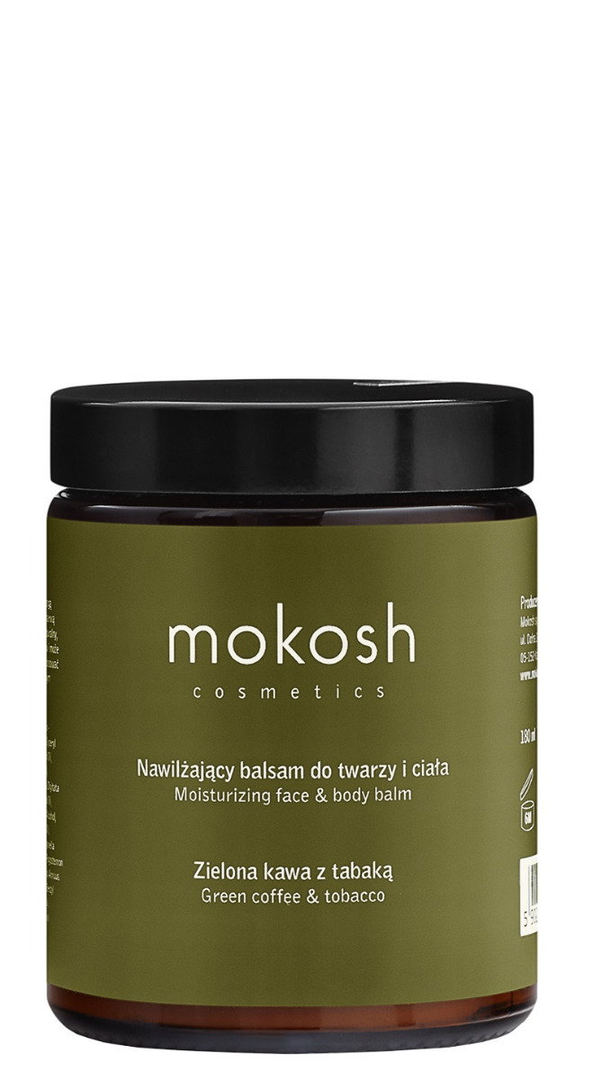 Mokosh - Nawilżający Balsam do twarzy i ciała Zielona Kawa z Tabaką 180ml