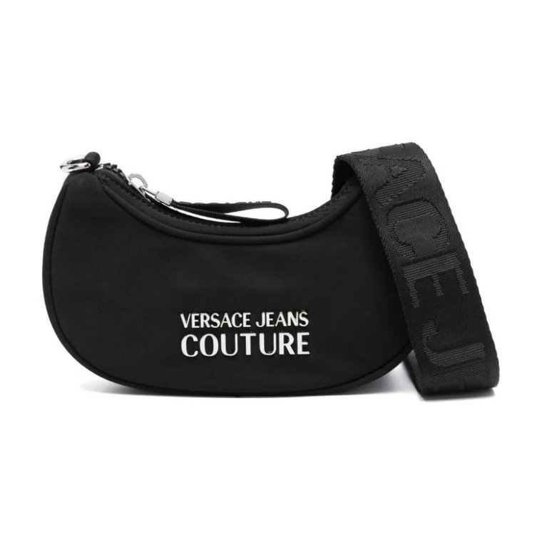 Sportowa Czarna Torba Hobo Versace Jeans Couture