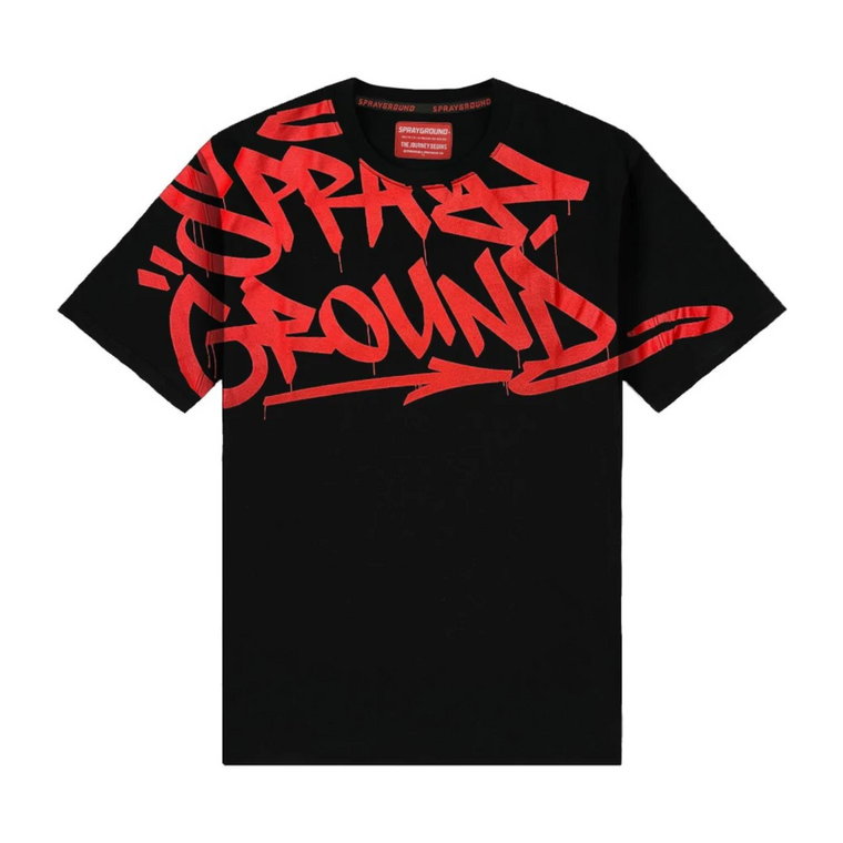 Czarna stylowa koszulka męska - Sp314Blk Sprayground