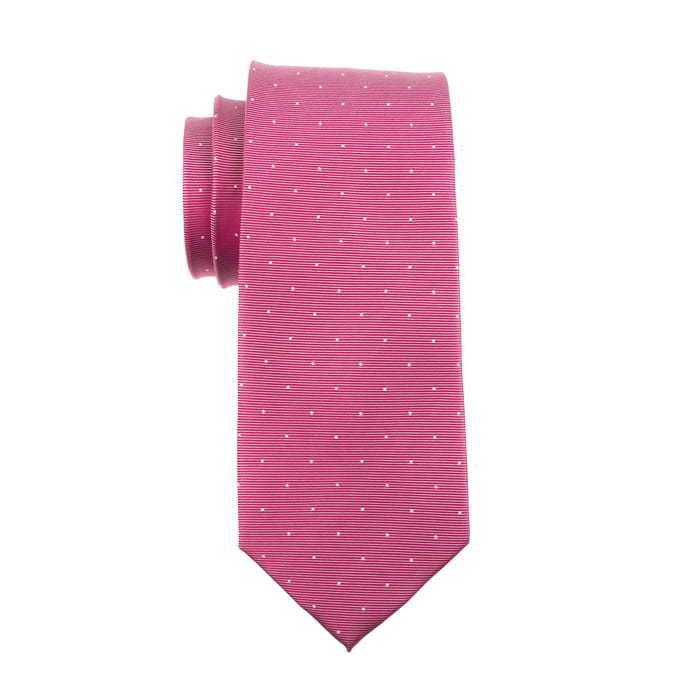 Krawat różowy w kropki EM 55