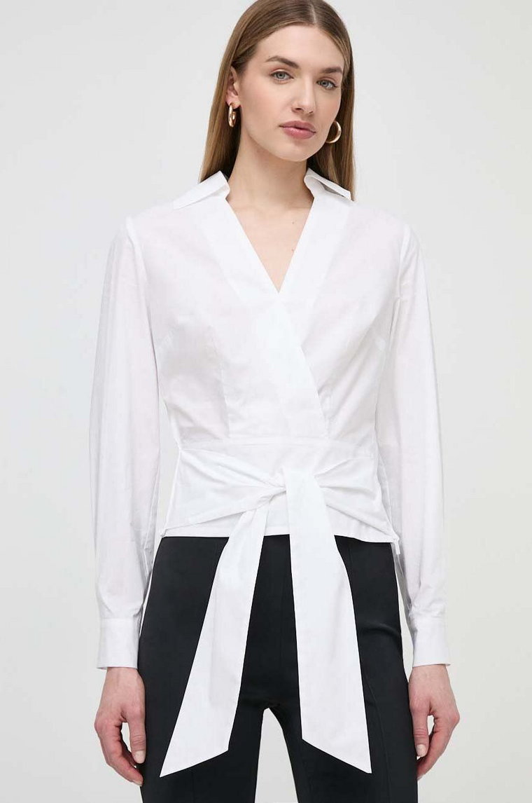 Marciano Guess bluzka bawełniana CORINNE damska kolor biały gładka 4GGH04 9869Z