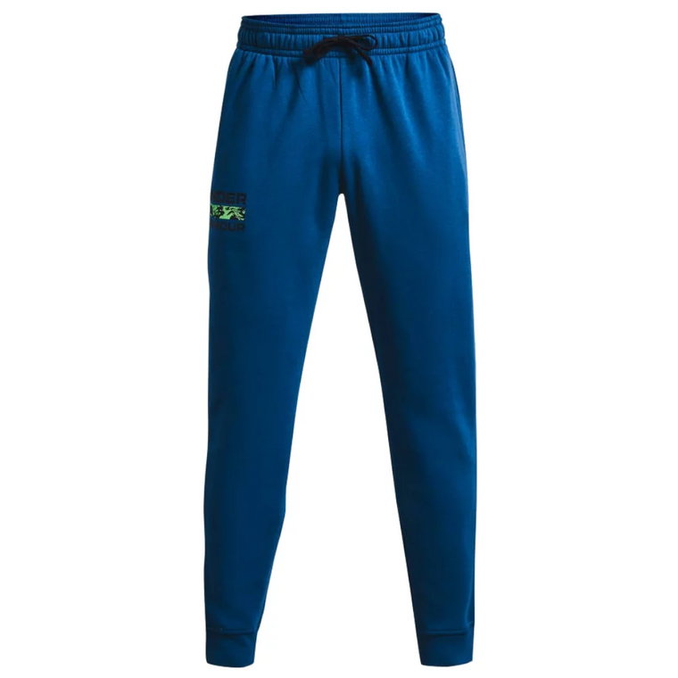 Under Armour Rival Fleece Signature Joggers 1366366-432, Męskie, Niebieskie, spodnie, bawełna, rozmiar: M