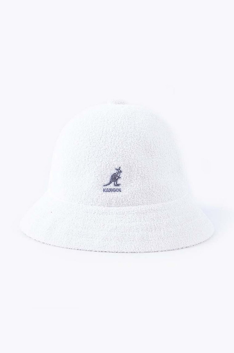 Kangol kapelusz Bermuda Casual kolor biały 0397BC WHITE 0397BC.WHITE-WHITE