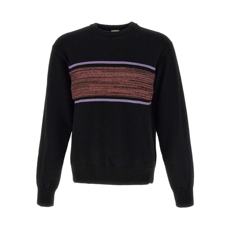 Męski sweter z wełny, czarny, wykonany we Włoszech PS By Paul Smith