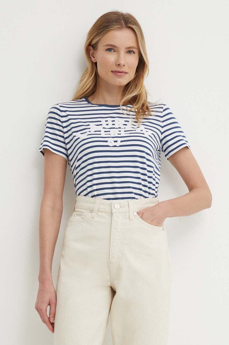 Lauren Ralph Lauren t-shirt bawełniany damski kolor biały 200933519