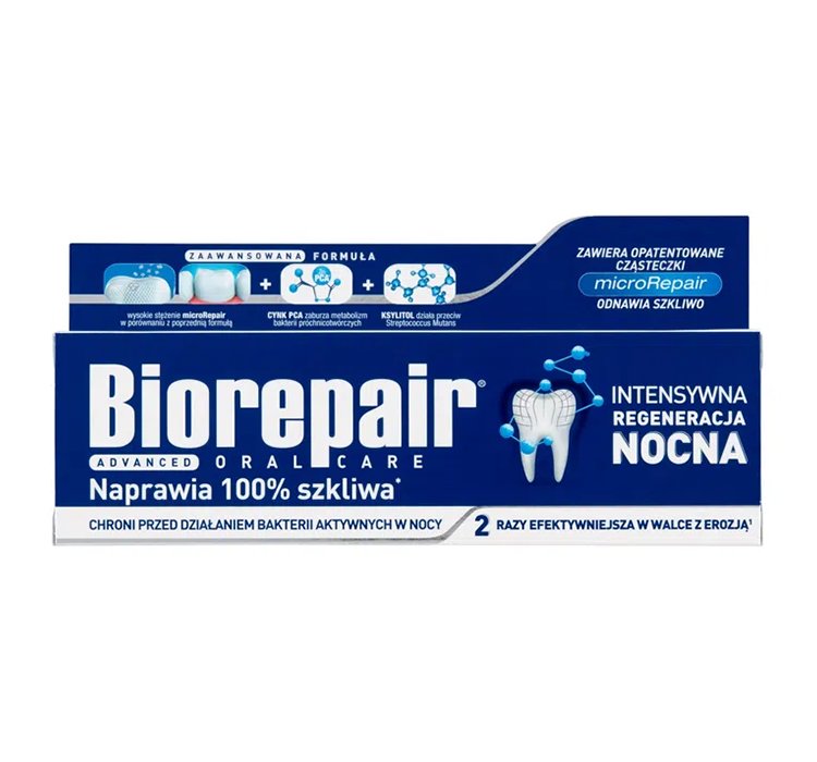 Biorepair Oral Care Advanced intensywna nocna regeneracja pasta do zębów 75ml