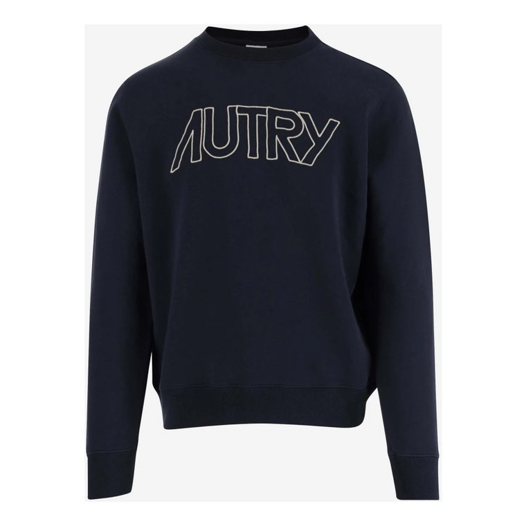Niebieski Bawełniany Sweter z Logo Autry
