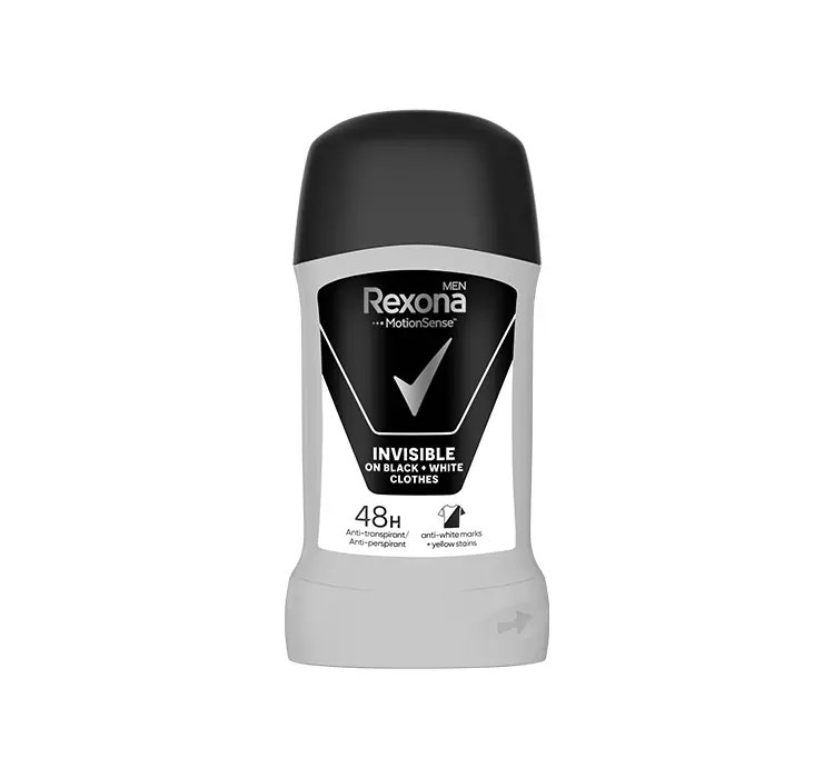 REXONA MEN INVISIBLE BLACK+WHITE ANTYPERSPIRANT W SZTYFCIE DLA MĘŻCZYZN 50ML