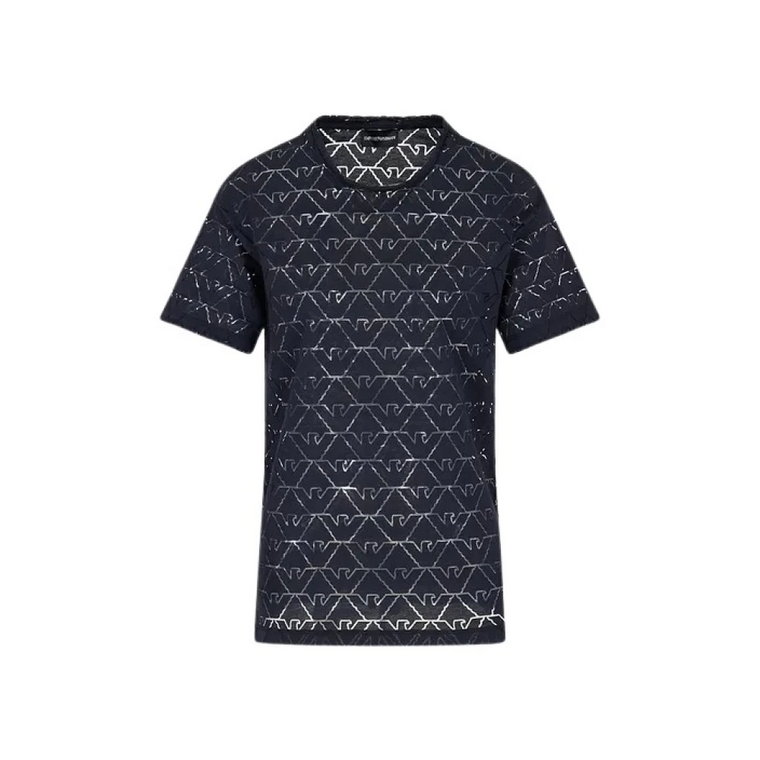 Niebieskie T-shirty i Pola Emporio Armani