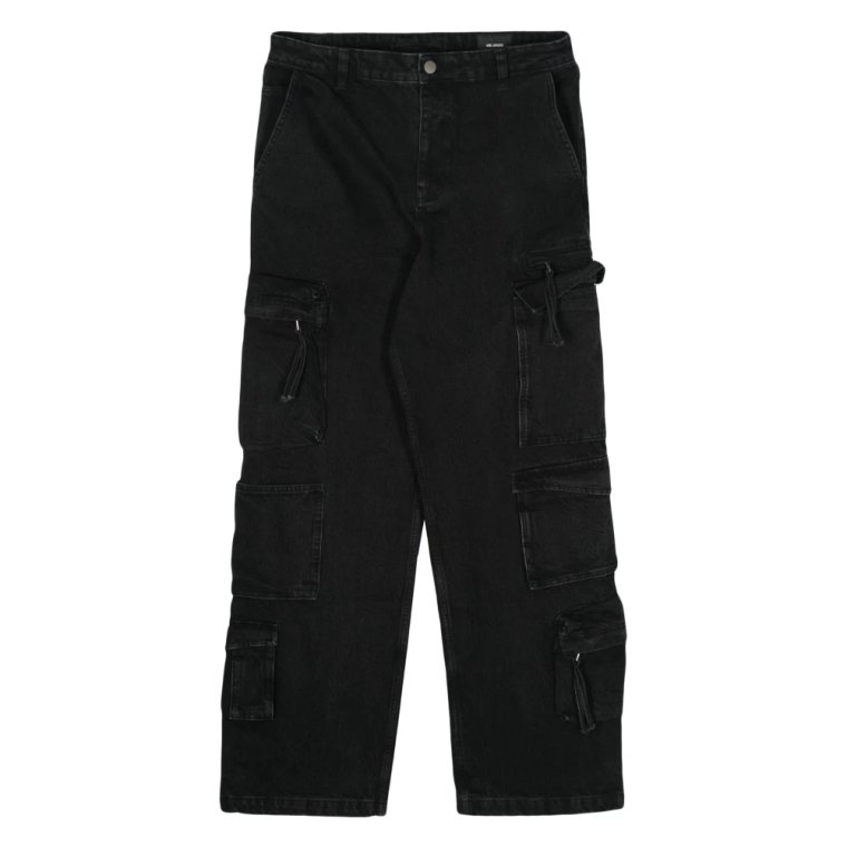 Czarne Spodnie Cargo Straight Jeans Axel Arigato