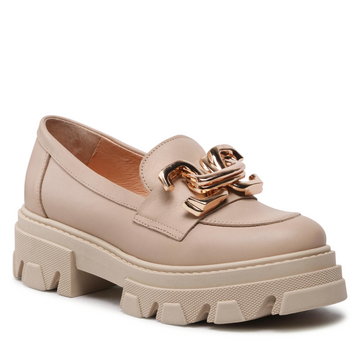 Loafersy EKSBUT - 2D-6513-R32 Beżowy