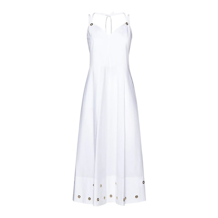 Biała Sukienka Midi Icona Kaos