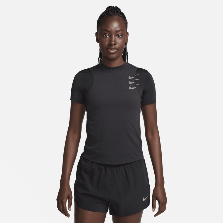 Damska koszulka z krótkim rękawem do biegania Nike Dri-FIT ADV Running Division - Brązowy
