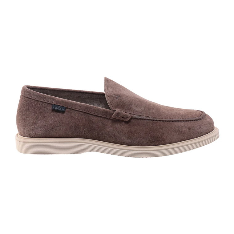 Brązowe Skórzane Loafer Ss23 Hogan