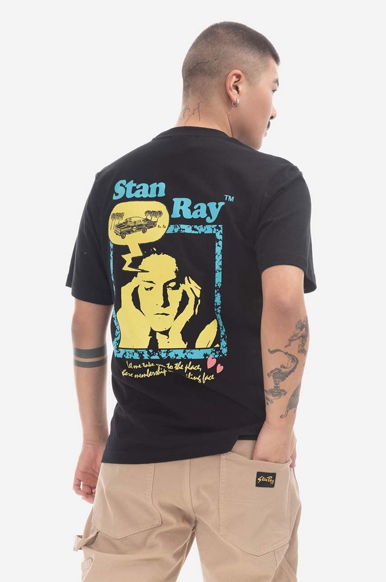 Stan Ray t-shirt bawełniany Dreamy Bubble kolor czarny z nadrukiem SS23045BLA-BLACK