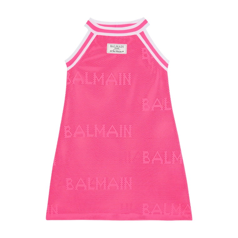 Sukienka z dzianiny z logo Balmain