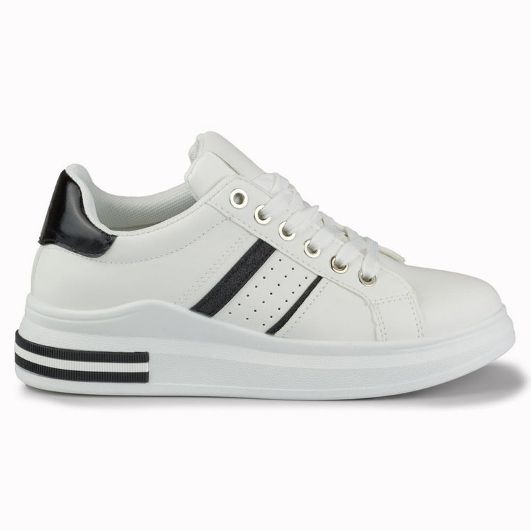 Klasyczne czarno-białe sneakersy damskie