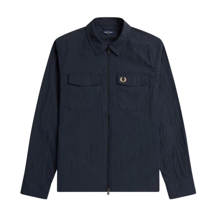 Niebieska Kurtka Overshirt Fred Perry