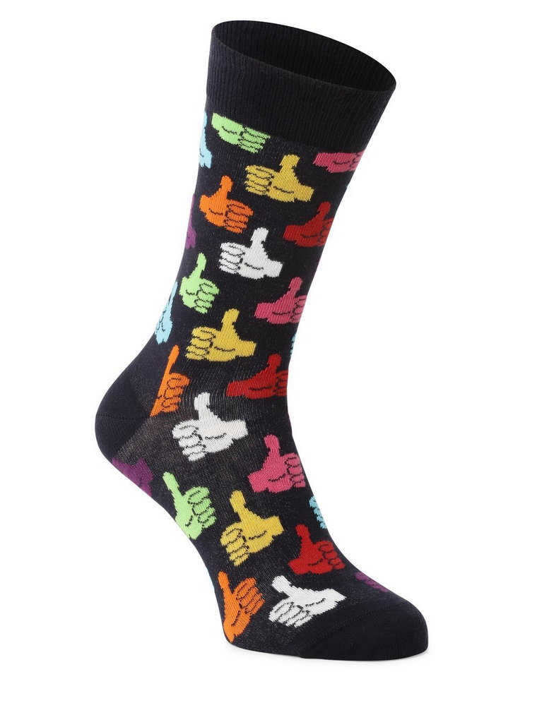 Happy Socks - skarpety z drobnej dzianiny, niebieski|wielokolorowy