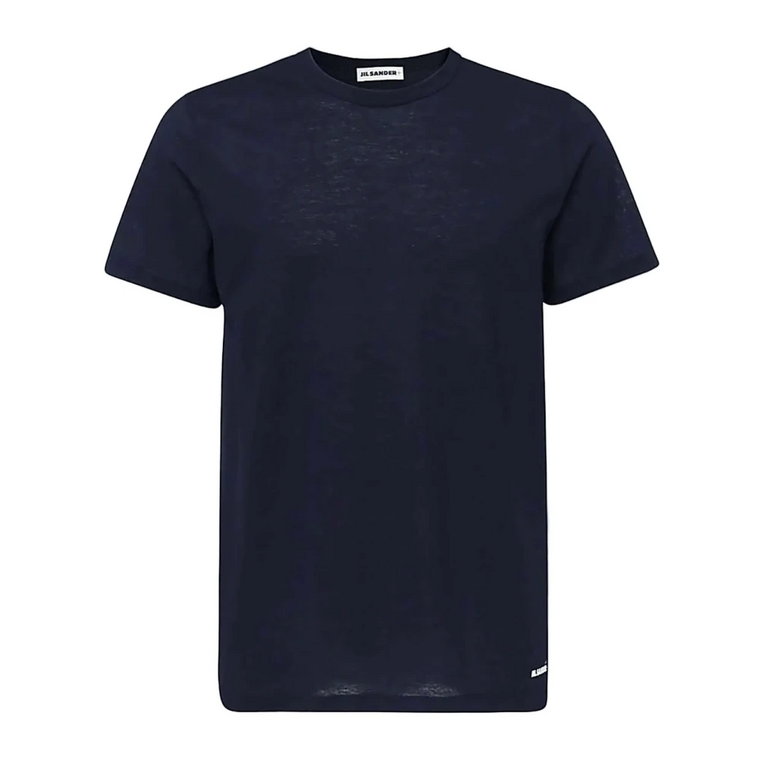 Niebieska koszulka - Regular Fit - Odpowiednia do wszystkich temperatur - 100% bawełna Jil Sander