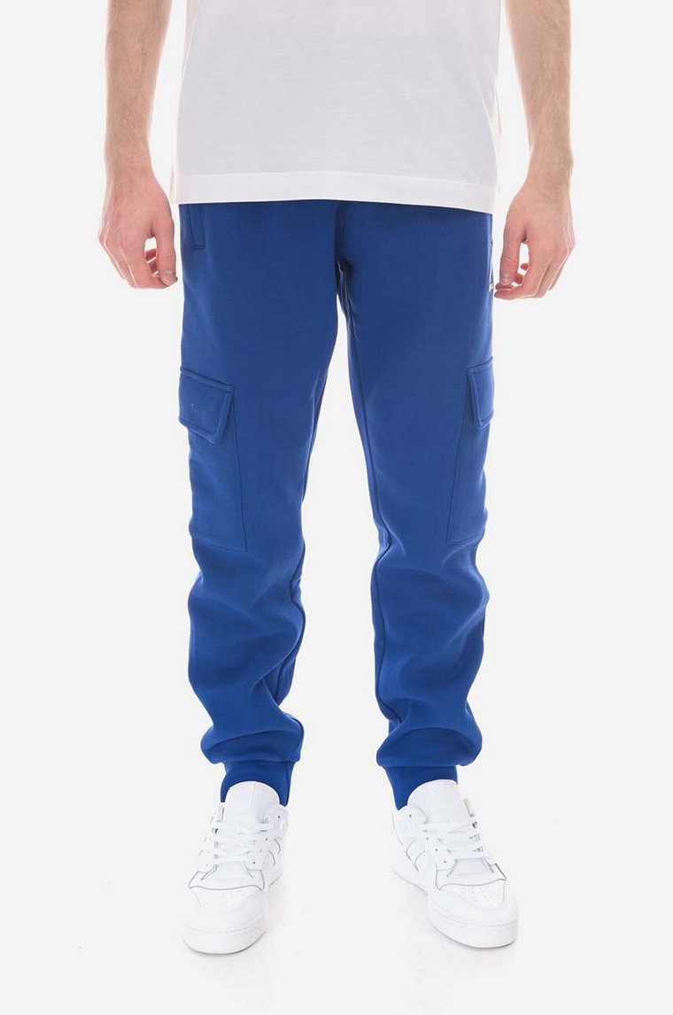 adidas Originals spodnie dresowe Trefoil Essentials Cargo Pants kolor niebieski gładkie IA4781-NIEBIESKI