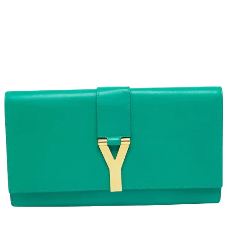 Pre-owned Leather clutches Yves Saint Laurent Vintage