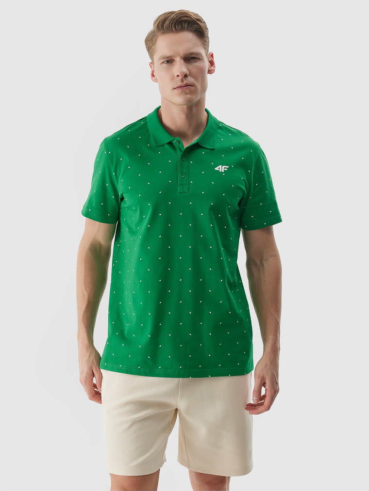 Koszulka polo regular męska - zielona