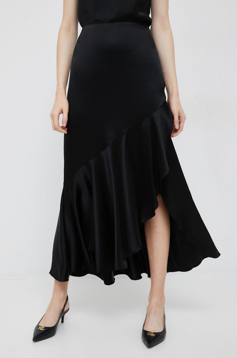 Polo Ralph Lauren spódnica kolor czarny midi prosta