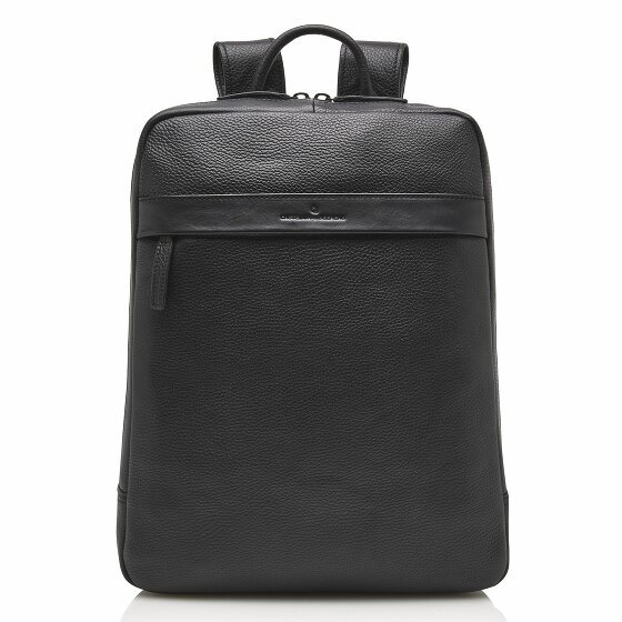 Castelijn & Beerens Bravo Backpack RFID Leather 41 cm Laptop Compartment black