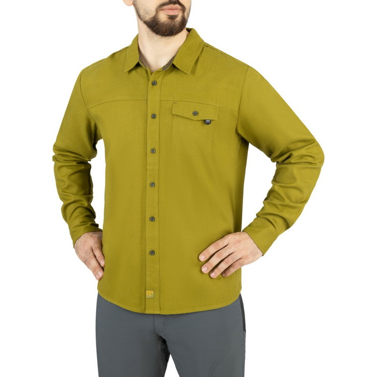 Męska koszula turystyczna Viking Shamrock Man olive - L
