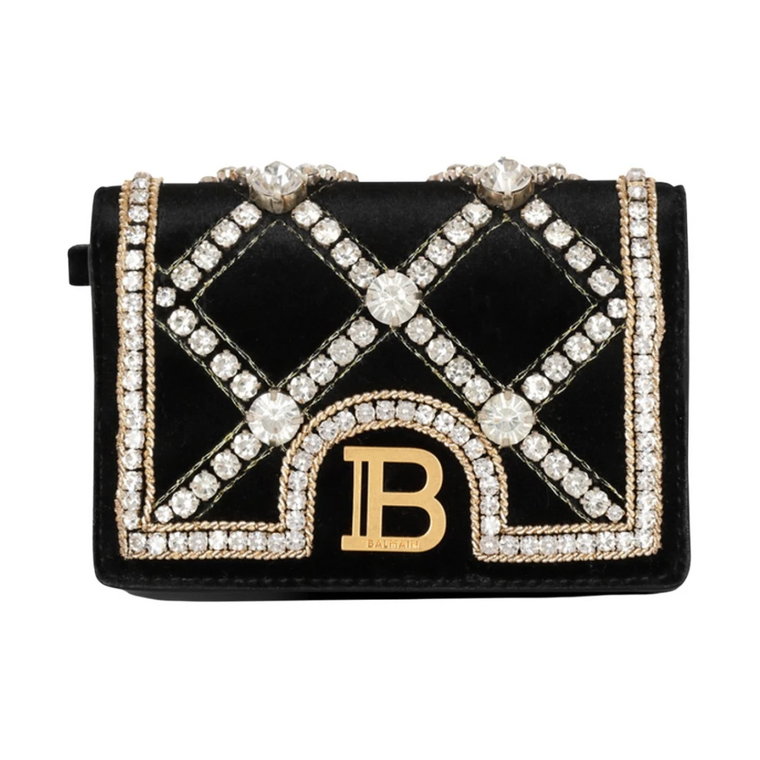 Porte-cartes B-Buzz en velours et perles Balmain