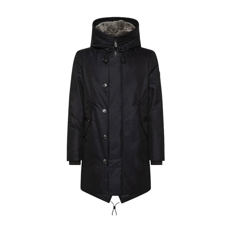 Niebieski Płaszcz Parka dla Mężczyzn - Styl Peu332201110733 Peuterey