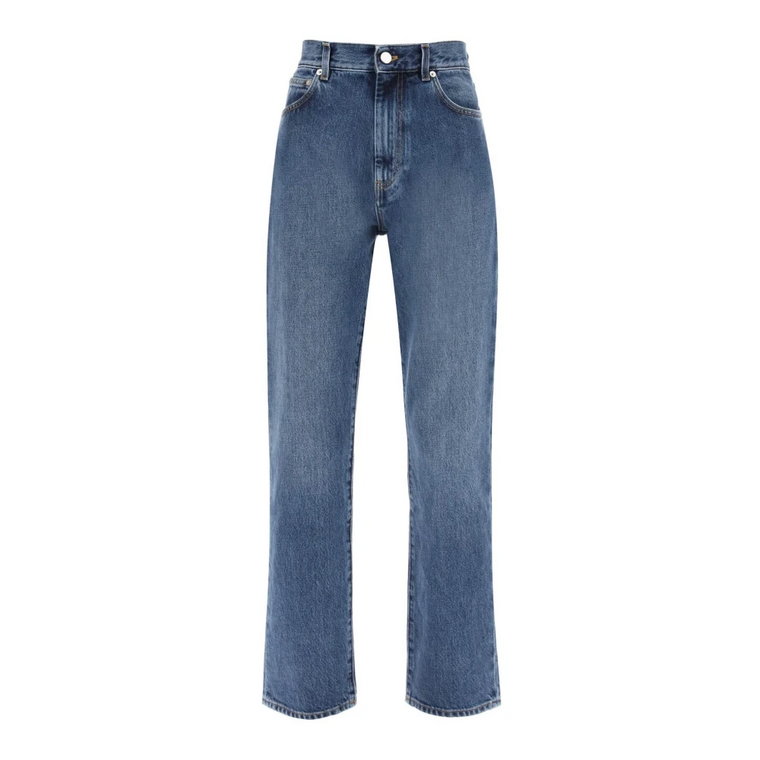 Krótkie jeansy z organicznej bawełny o prostym kroju Loulou Studio