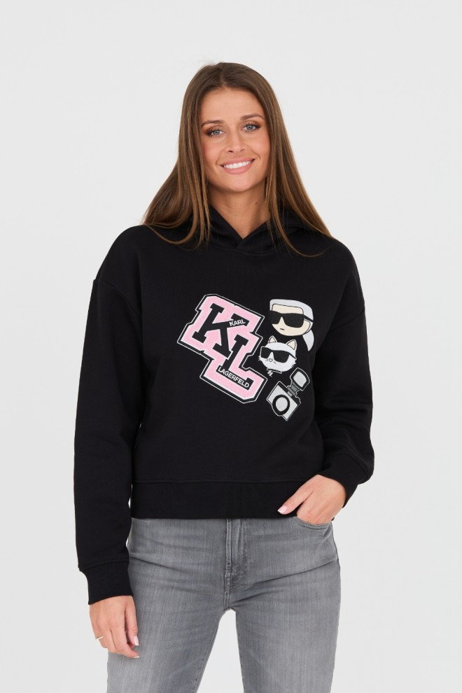 KARL LAGERFELD Czarna bluza Ikonik