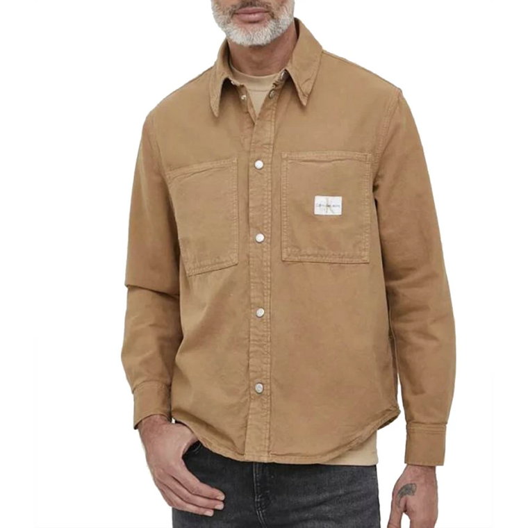 Kamizelka Overshirt w Kieszeniami i Logo Calvin Klein