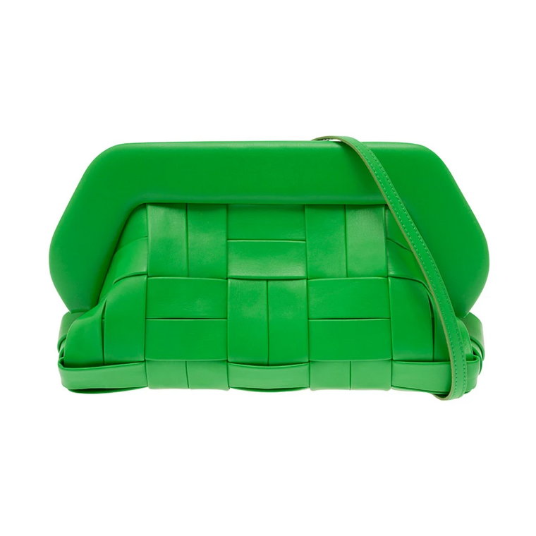 Zielona pleciona torebka na ramię z odpinanym paskiem THEMOIRè