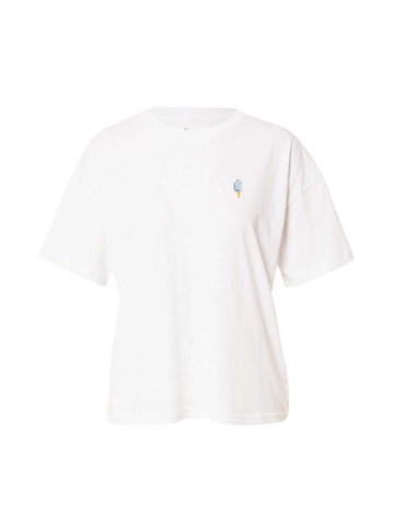 KnowledgeCotton Apparel Koszulka  beżowy / jasnoniebieski / biały