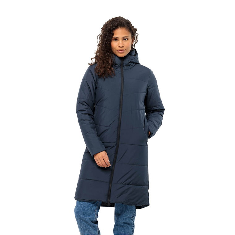 Damski płaszcz ocieplany Jack Wolfskin DEUTZER COAT W night blue - S