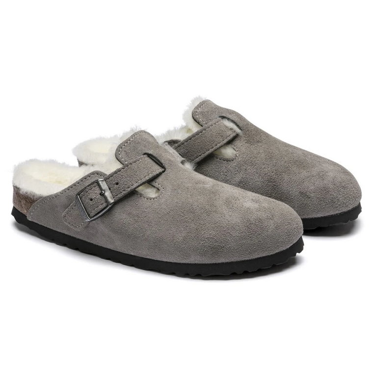 Szare Buty na Płaskim Obcasie Birkenstock