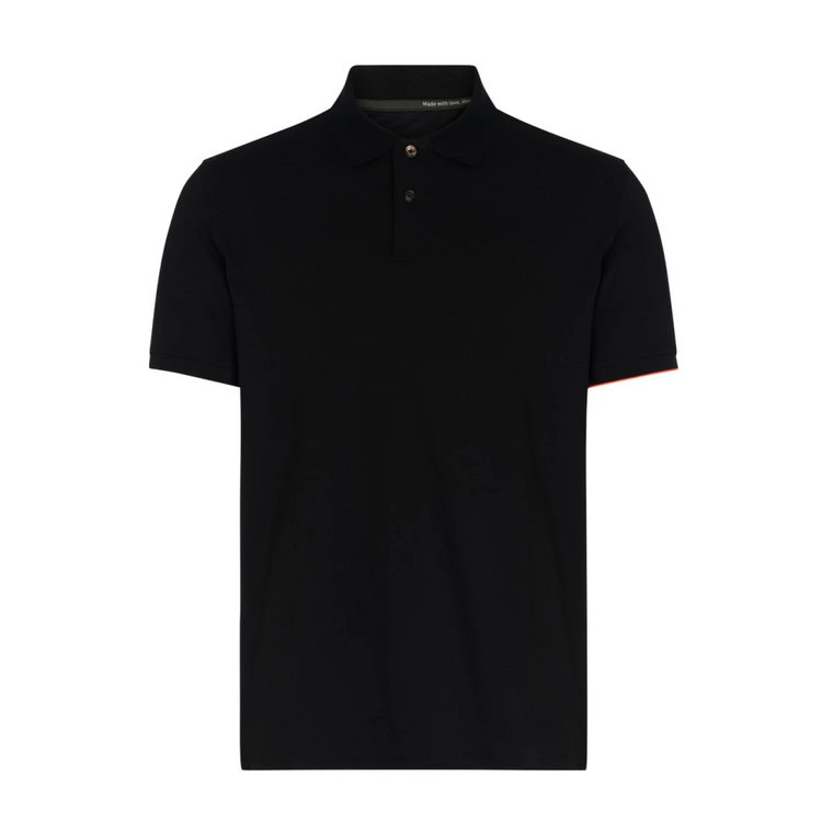 Czarna techniczna tkanina Macro Polo Shirt RRD