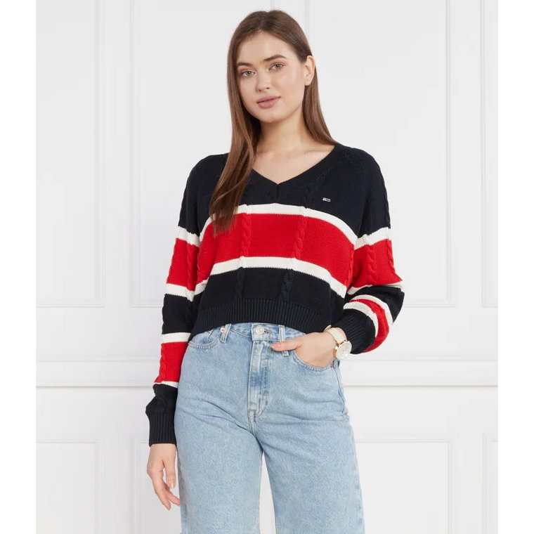 Tommy Jeans Sweter CRP STRIPE | Regular Fit